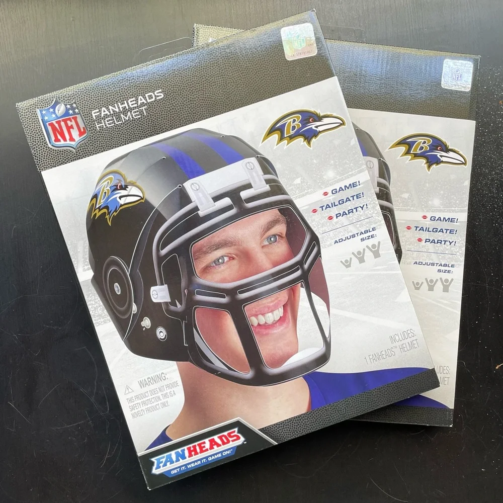 Fanheads Baltimore Ravens Football Helmets - Black and Purple NFL Licensed NIP